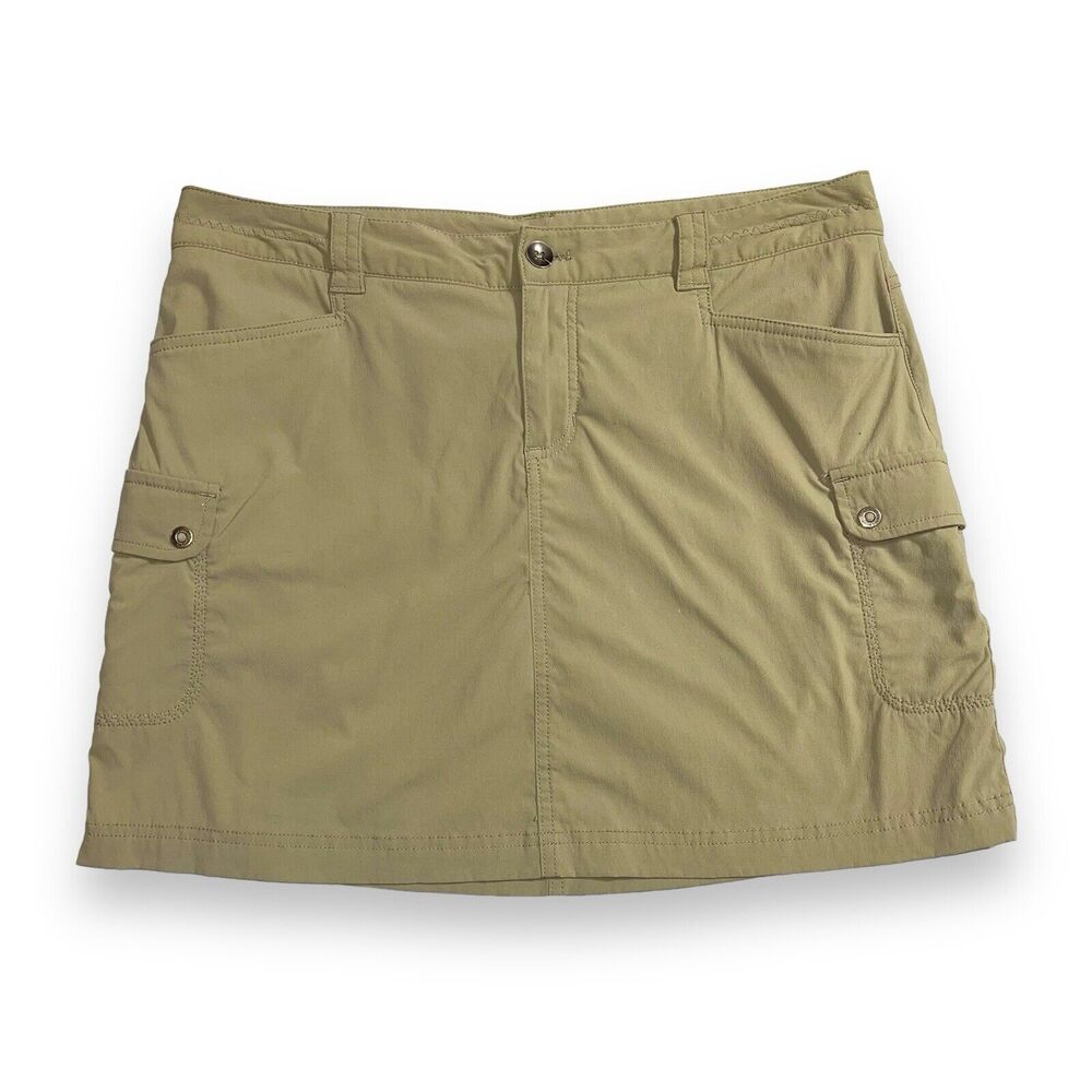 Eddie Bauer Womens Horizon Cargo Skort Outdoor Hiking Khaki Lined Size 10